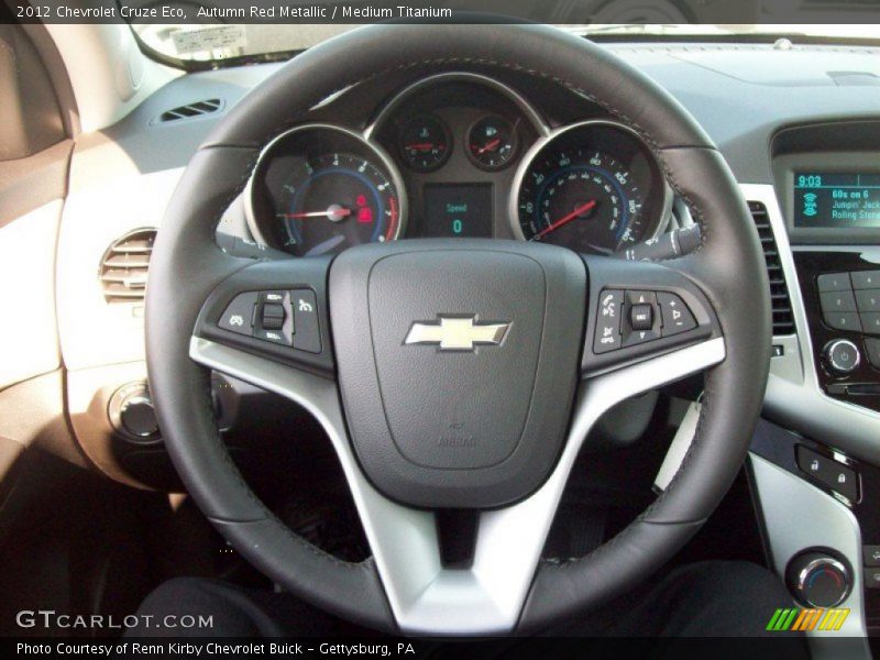 Autumn Red Metallic / Medium Titanium 2012 Chevrolet Cruze Eco