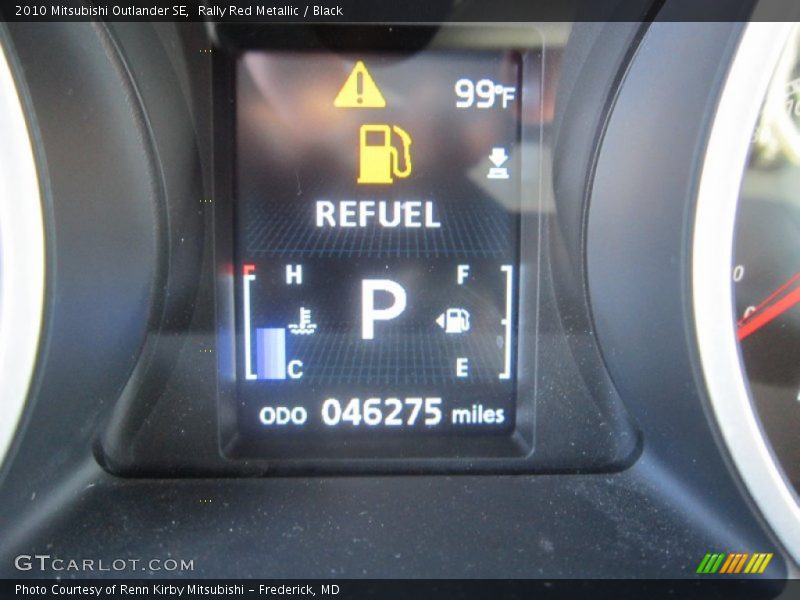 Rally Red Metallic / Black 2010 Mitsubishi Outlander SE