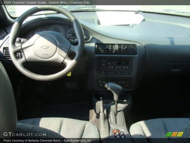 Summit White / Graphite Gray 2005 Chevrolet Cavalier Sedan