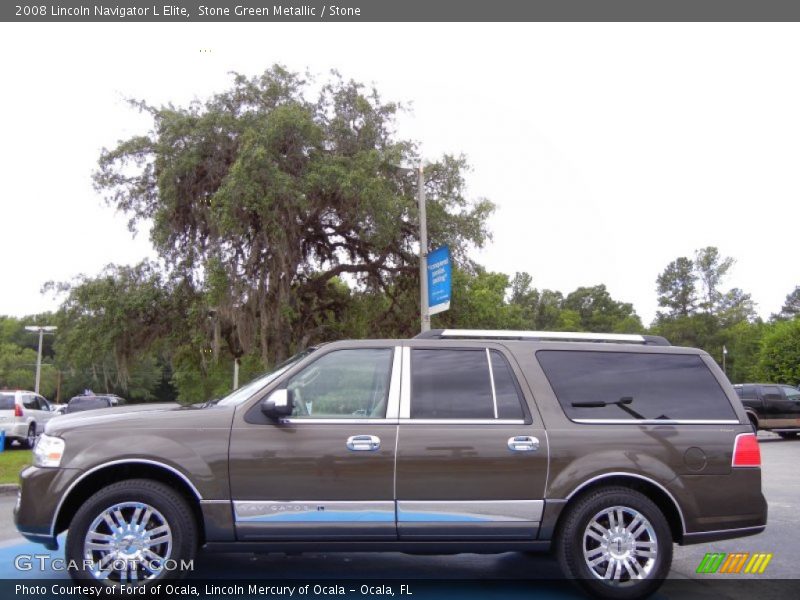 Stone Green Metallic / Stone 2008 Lincoln Navigator L Elite