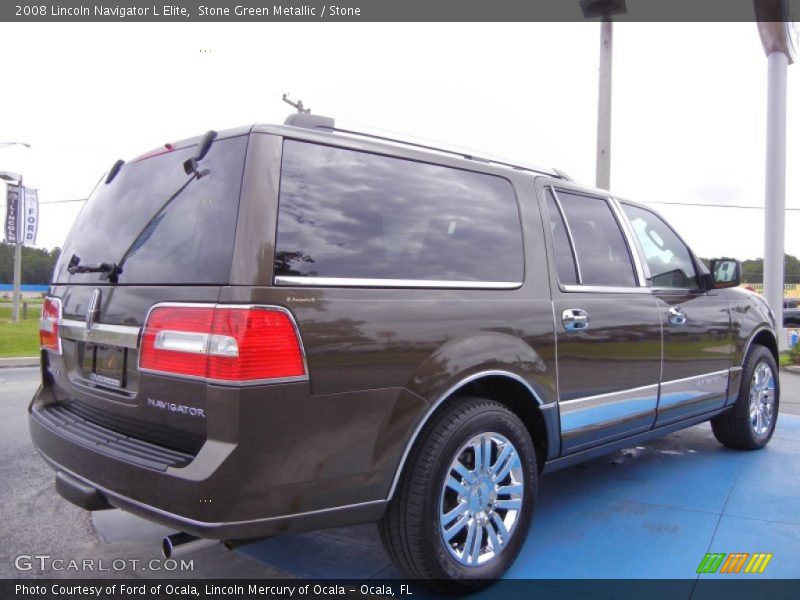 Stone Green Metallic / Stone 2008 Lincoln Navigator L Elite