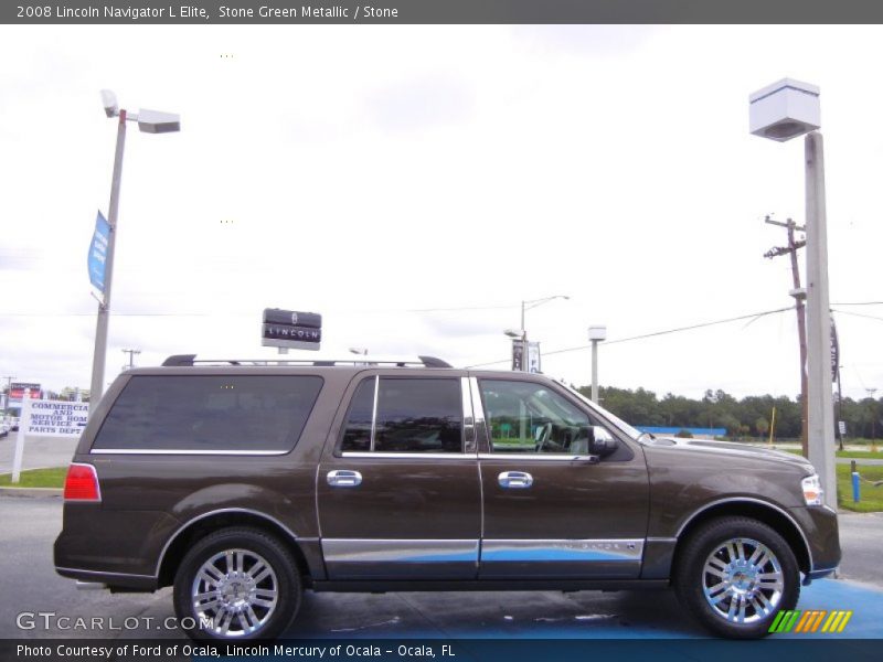 Stone Green Metallic / Stone 2008 Lincoln Navigator L Elite