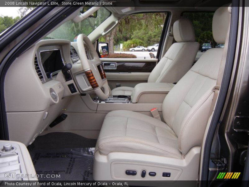 Stone Green Metallic / Stone 2008 Lincoln Navigator L Elite