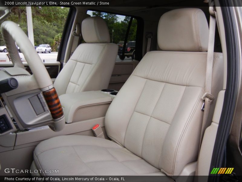 Stone Green Metallic / Stone 2008 Lincoln Navigator L Elite