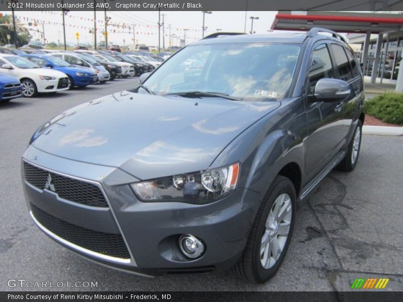 Graphite Gray Metallic / Black 2012 Mitsubishi Outlander SE AWD