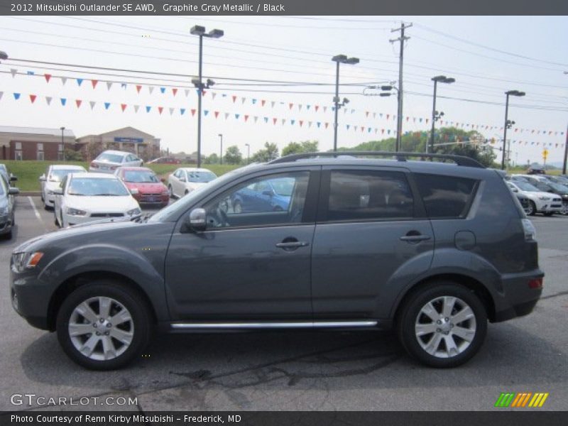 Graphite Gray Metallic / Black 2012 Mitsubishi Outlander SE AWD