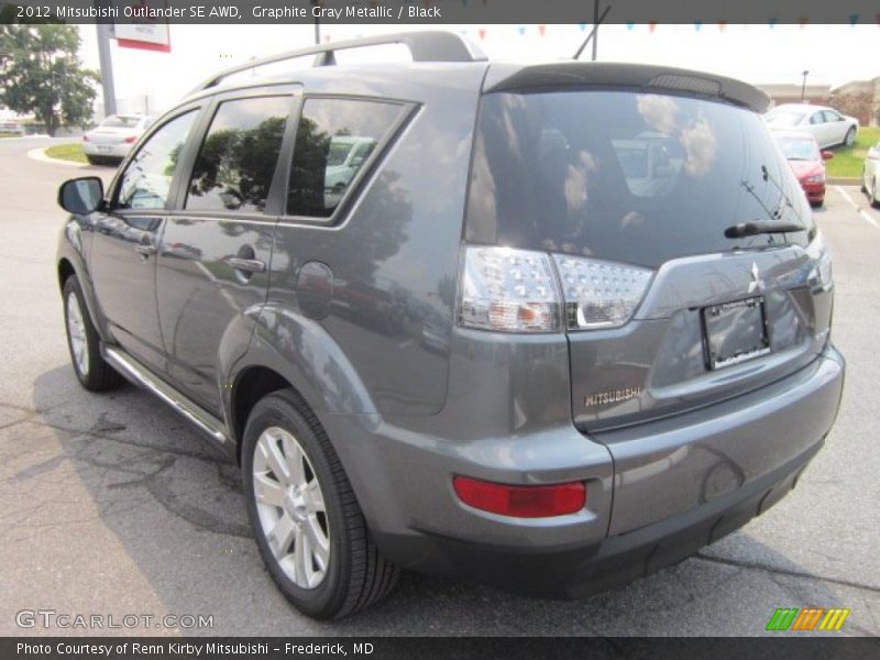 Graphite Gray Metallic / Black 2012 Mitsubishi Outlander SE AWD