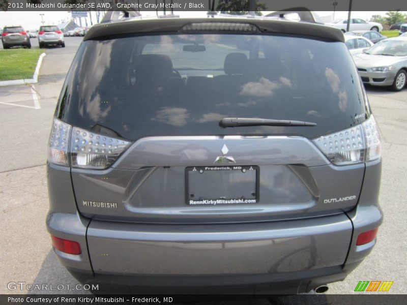 Graphite Gray Metallic / Black 2012 Mitsubishi Outlander SE AWD