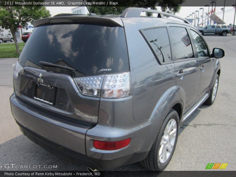 Graphite Gray Metallic / Black 2012 Mitsubishi Outlander SE AWD