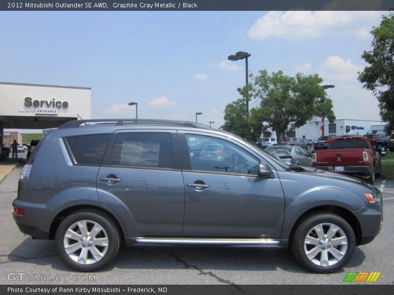 Graphite Gray Metallic / Black 2012 Mitsubishi Outlander SE AWD