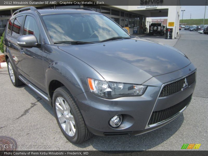 Graphite Gray Metallic / Black 2012 Mitsubishi Outlander SE AWD