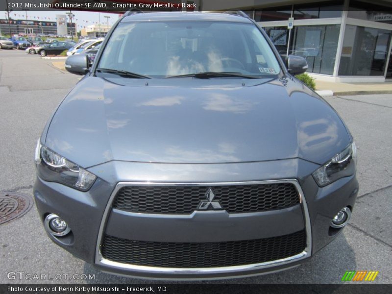 Graphite Gray Metallic / Black 2012 Mitsubishi Outlander SE AWD