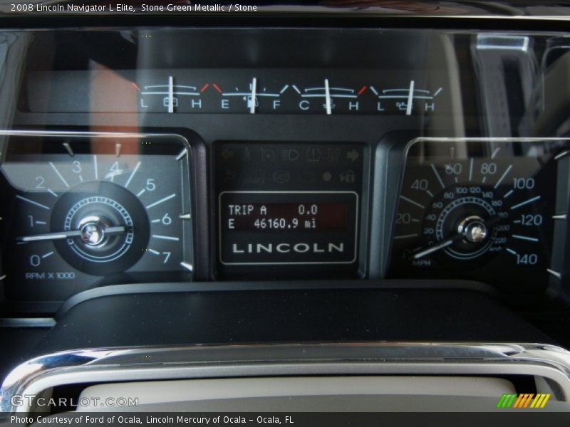 Stone Green Metallic / Stone 2008 Lincoln Navigator L Elite