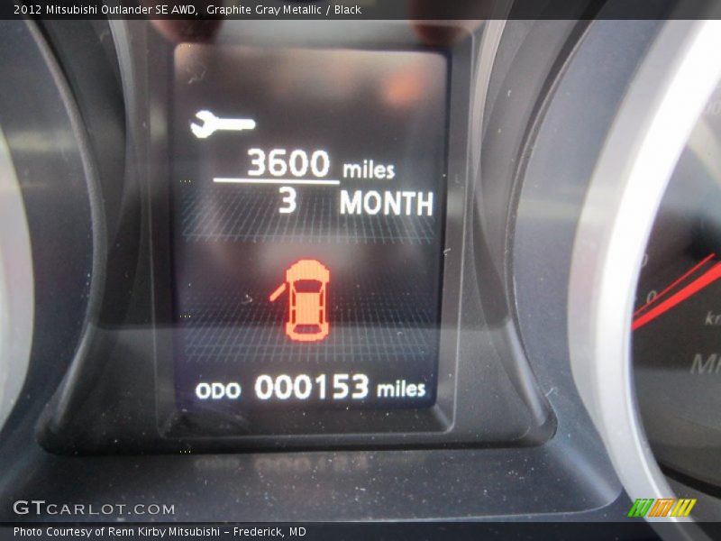Graphite Gray Metallic / Black 2012 Mitsubishi Outlander SE AWD