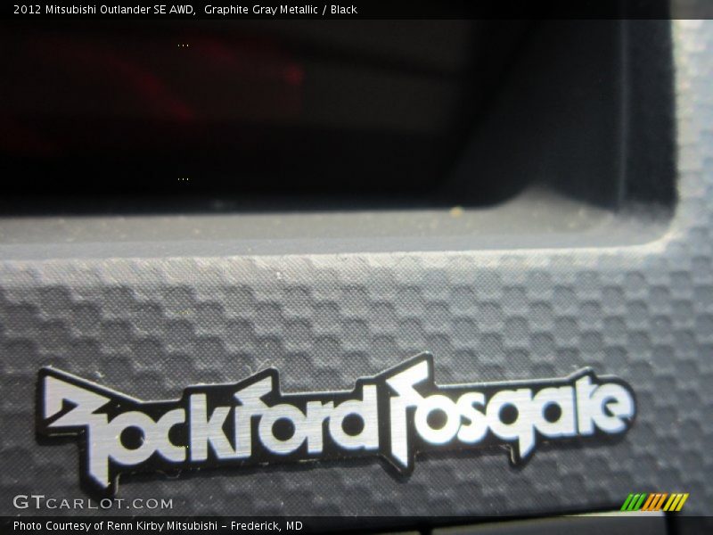 Graphite Gray Metallic / Black 2012 Mitsubishi Outlander SE AWD