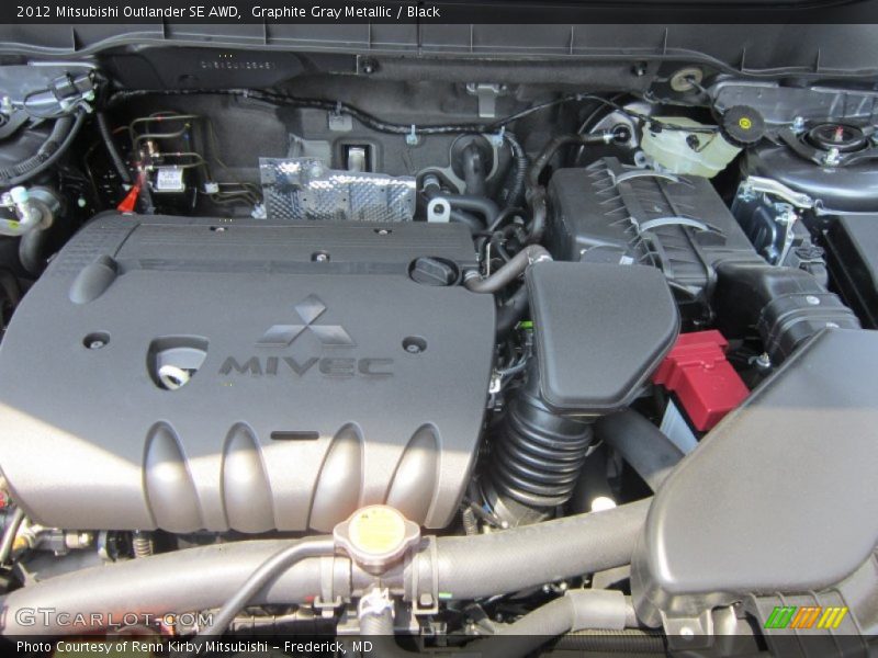 Graphite Gray Metallic / Black 2012 Mitsubishi Outlander SE AWD