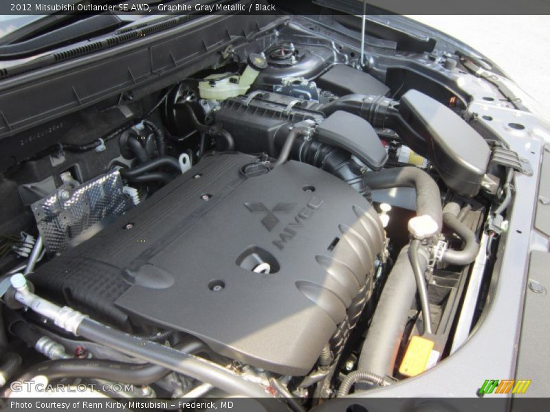 Graphite Gray Metallic / Black 2012 Mitsubishi Outlander SE AWD