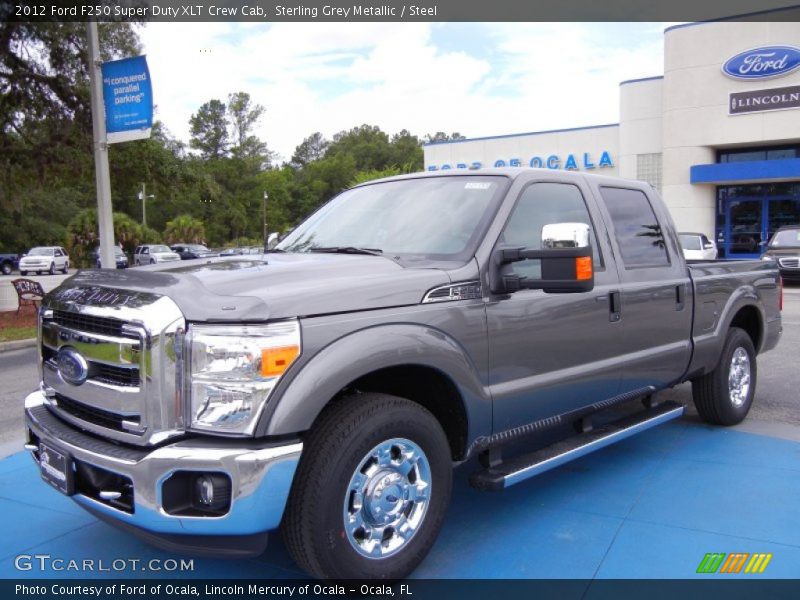 Sterling Grey Metallic / Steel 2012 Ford F250 Super Duty XLT Crew Cab