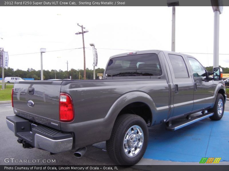 Sterling Grey Metallic / Steel 2012 Ford F250 Super Duty XLT Crew Cab