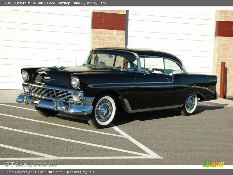 Black / White/Black 1956 Chevrolet Bel Air 2 Door Hardtop