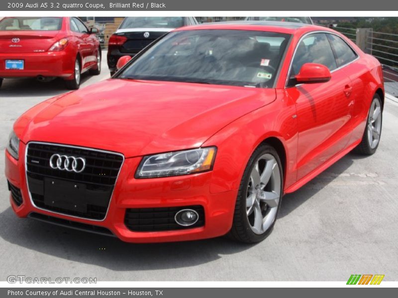 Brilliant Red / Black 2009 Audi A5 3.2 quattro Coupe