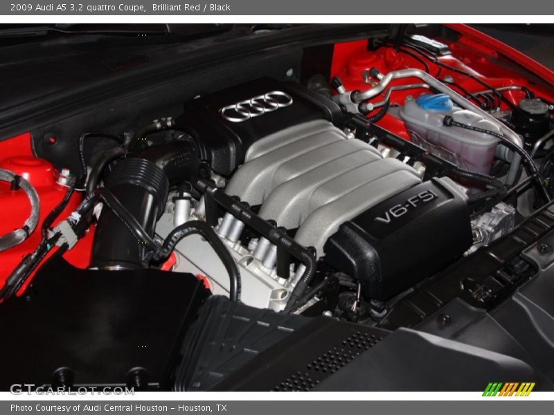 Brilliant Red / Black 2009 Audi A5 3.2 quattro Coupe