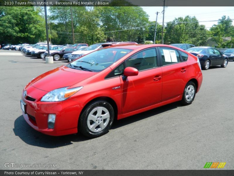 Barcelona Red Metallic / Bisque 2010 Toyota Prius Hybrid III