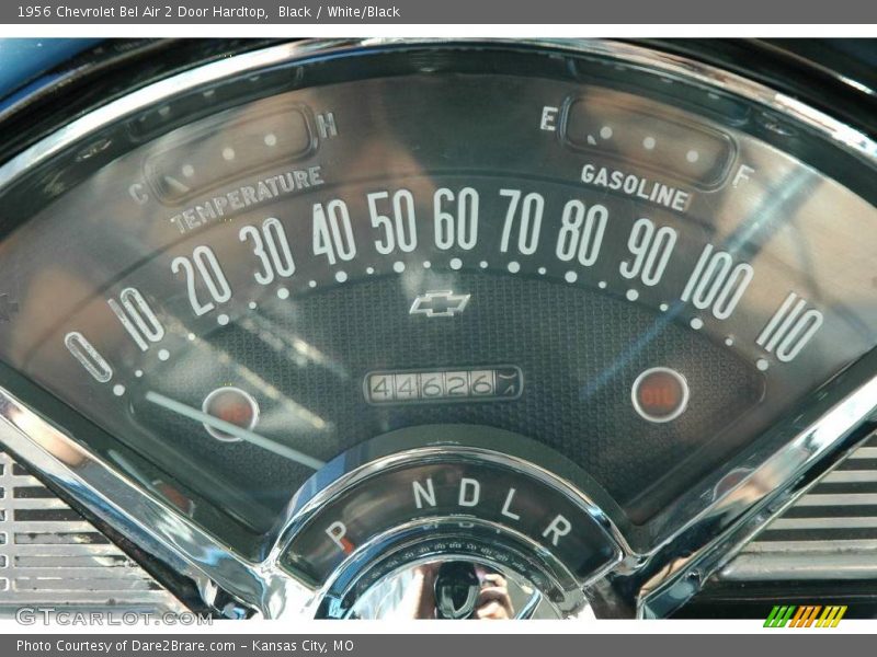 Black / White/Black 1956 Chevrolet Bel Air 2 Door Hardtop