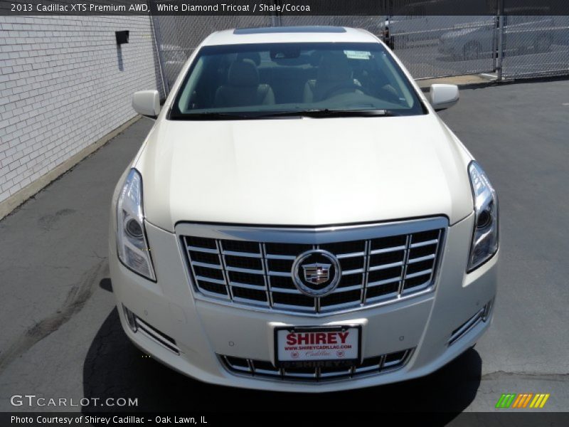 White Diamond Tricoat / Shale/Cocoa 2013 Cadillac XTS Premium AWD