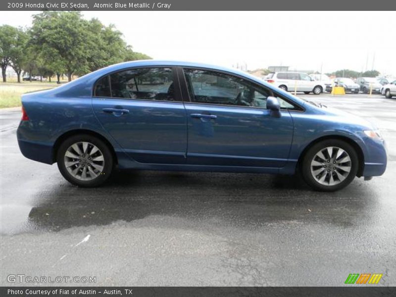 Atomic Blue Metallic / Gray 2009 Honda Civic EX Sedan