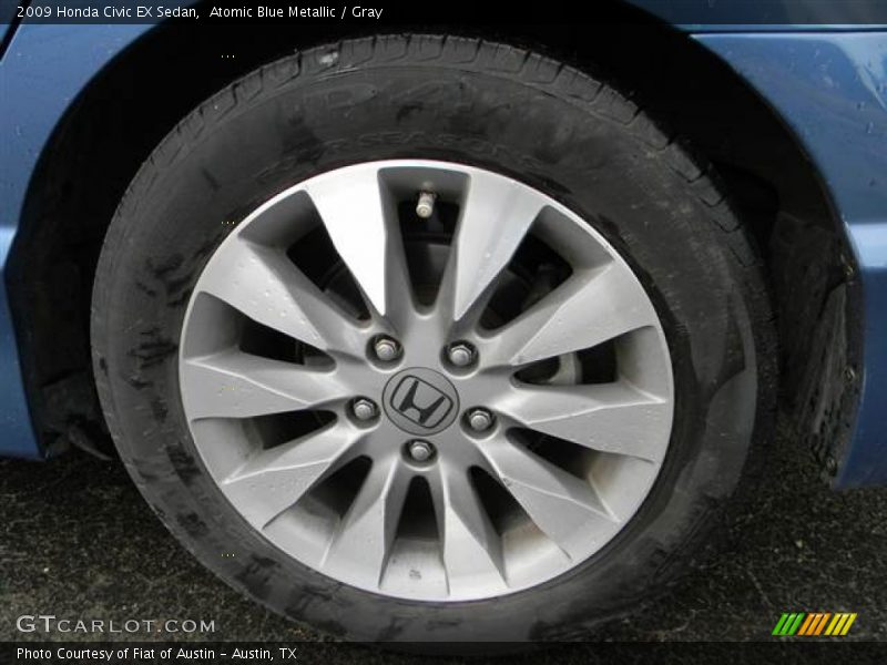 Atomic Blue Metallic / Gray 2009 Honda Civic EX Sedan