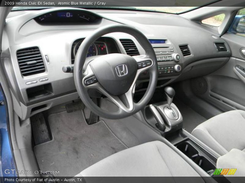 Atomic Blue Metallic / Gray 2009 Honda Civic EX Sedan