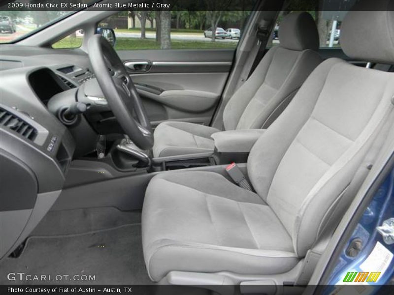 Atomic Blue Metallic / Gray 2009 Honda Civic EX Sedan