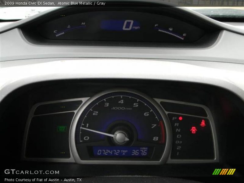 Atomic Blue Metallic / Gray 2009 Honda Civic EX Sedan