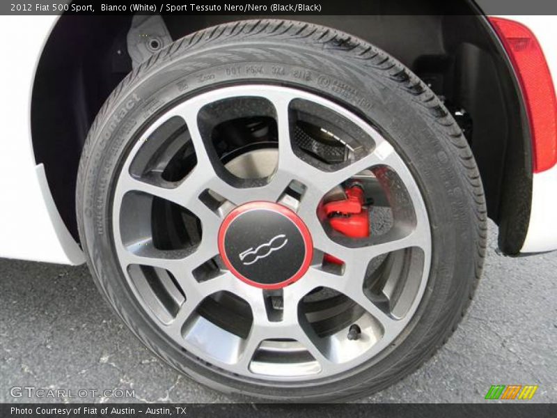 Bianco (White) / Sport Tessuto Nero/Nero (Black/Black) 2012 Fiat 500 Sport