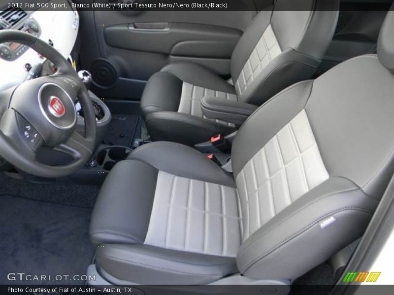 Bianco (White) / Sport Tessuto Nero/Nero (Black/Black) 2012 Fiat 500 Sport