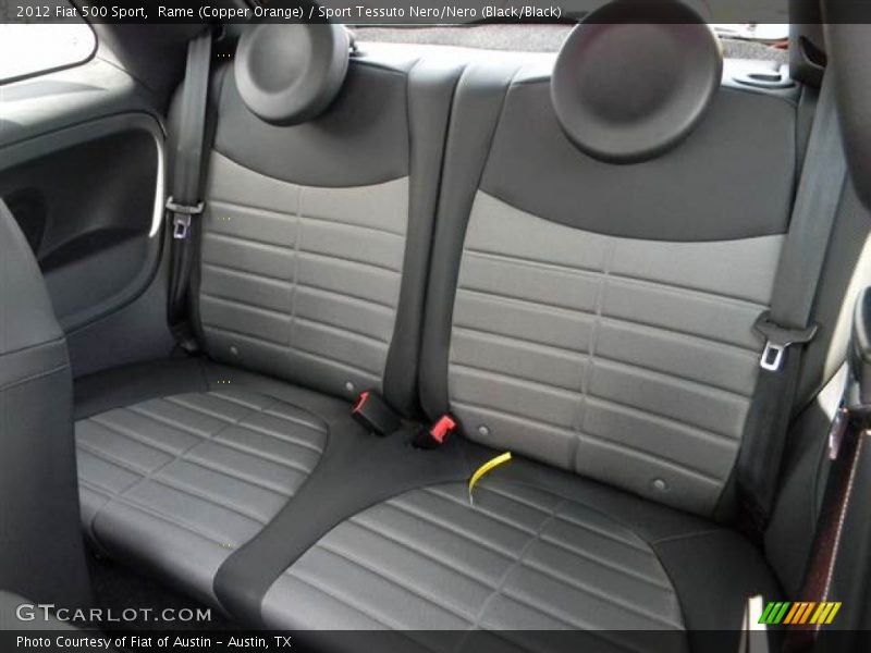 Rame (Copper Orange) / Sport Tessuto Nero/Nero (Black/Black) 2012 Fiat 500 Sport