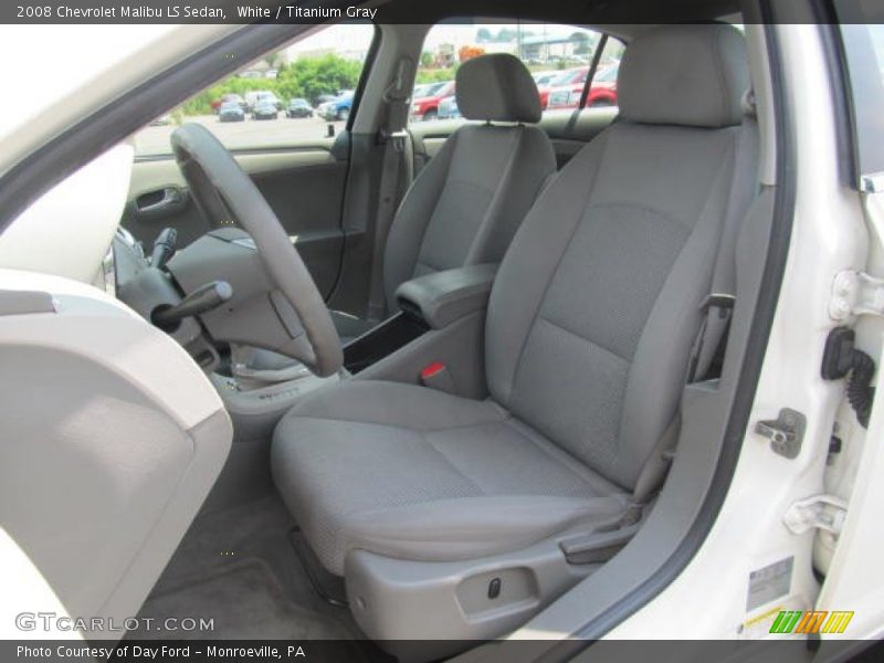 White / Titanium Gray 2008 Chevrolet Malibu LS Sedan