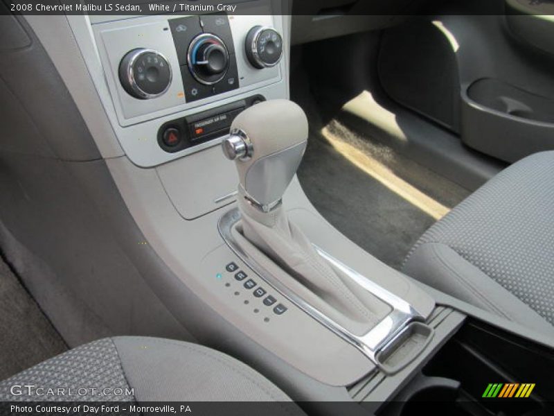 White / Titanium Gray 2008 Chevrolet Malibu LS Sedan