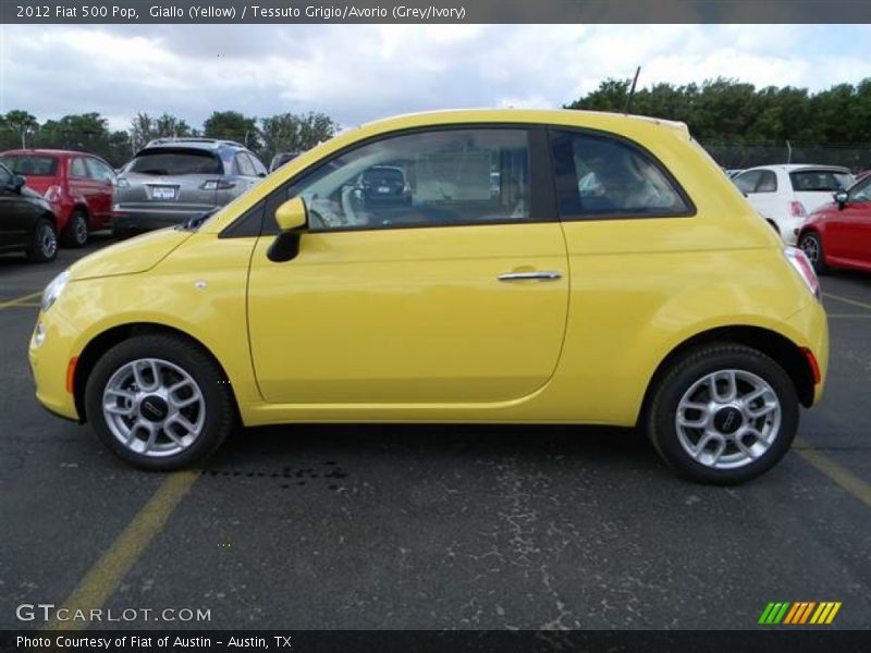 Giallo (Yellow) / Tessuto Grigio/Avorio (Grey/Ivory) 2012 Fiat 500 Pop