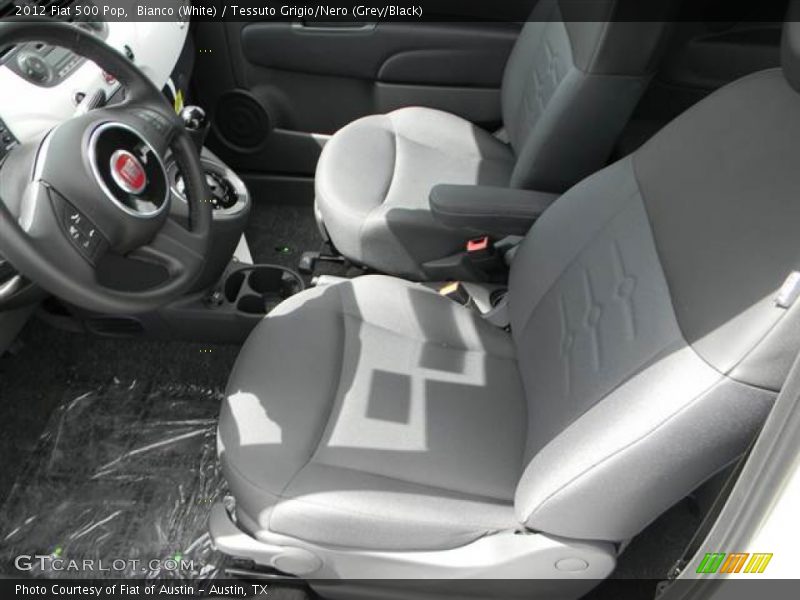 Bianco (White) / Tessuto Grigio/Nero (Grey/Black) 2012 Fiat 500 Pop