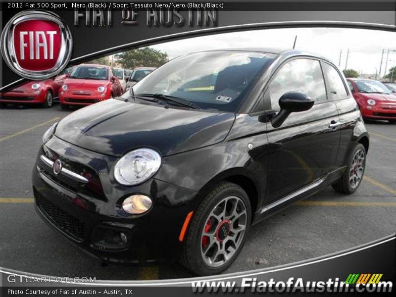 Nero (Black) / Sport Tessuto Nero/Nero (Black/Black) 2012 Fiat 500 Sport