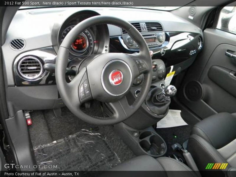Nero (Black) / Sport Tessuto Nero/Nero (Black/Black) 2012 Fiat 500 Sport