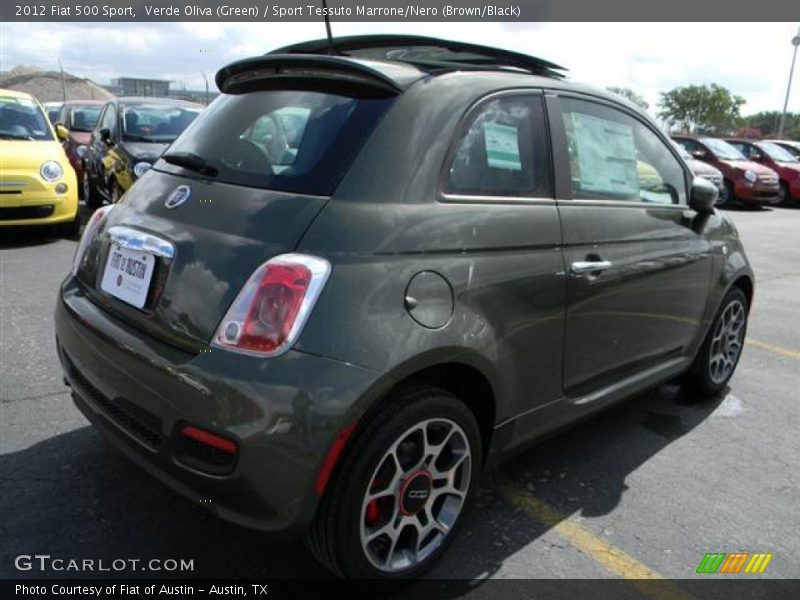 Verde Oliva (Green) / Sport Tessuto Marrone/Nero (Brown/Black) 2012 Fiat 500 Sport