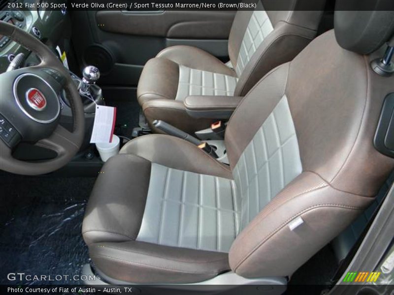 Verde Oliva (Green) / Sport Tessuto Marrone/Nero (Brown/Black) 2012 Fiat 500 Sport