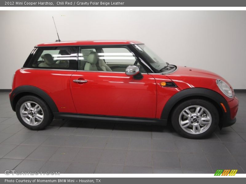 Chili Red / Gravity Polar Beige Leather 2012 Mini Cooper Hardtop