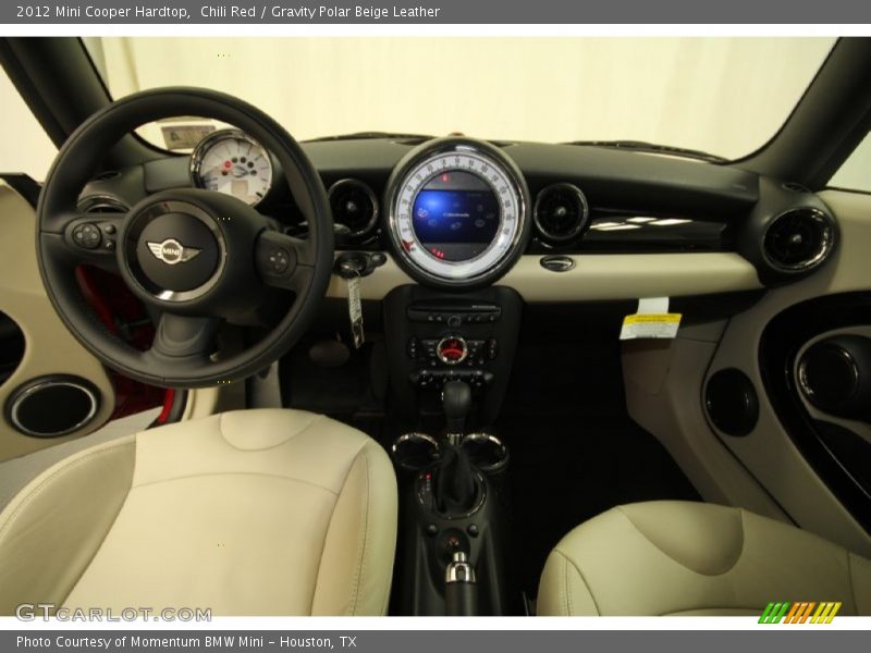 Chili Red / Gravity Polar Beige Leather 2012 Mini Cooper Hardtop