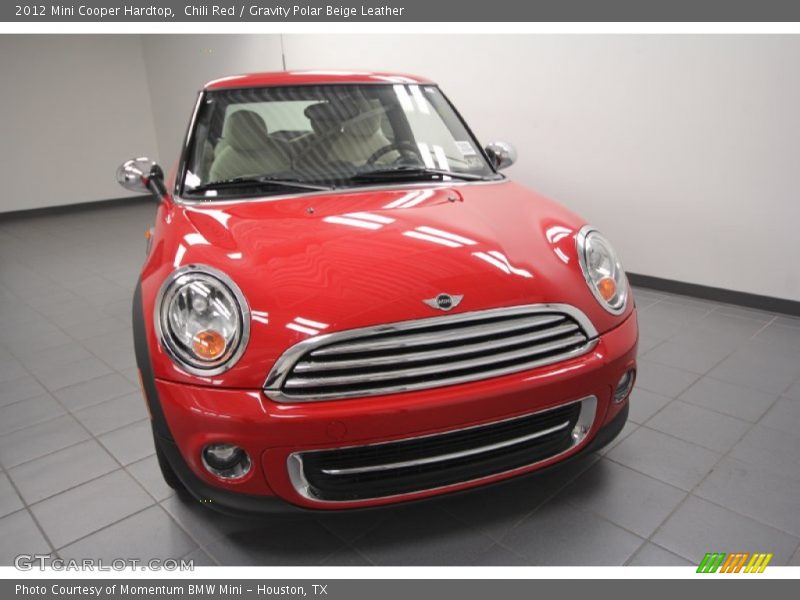 Chili Red / Gravity Polar Beige Leather 2012 Mini Cooper Hardtop