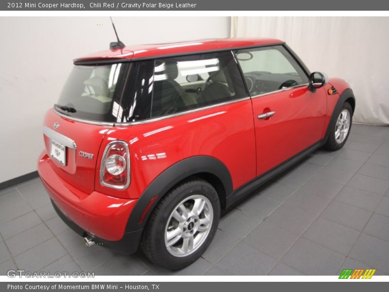 Chili Red / Gravity Polar Beige Leather 2012 Mini Cooper Hardtop