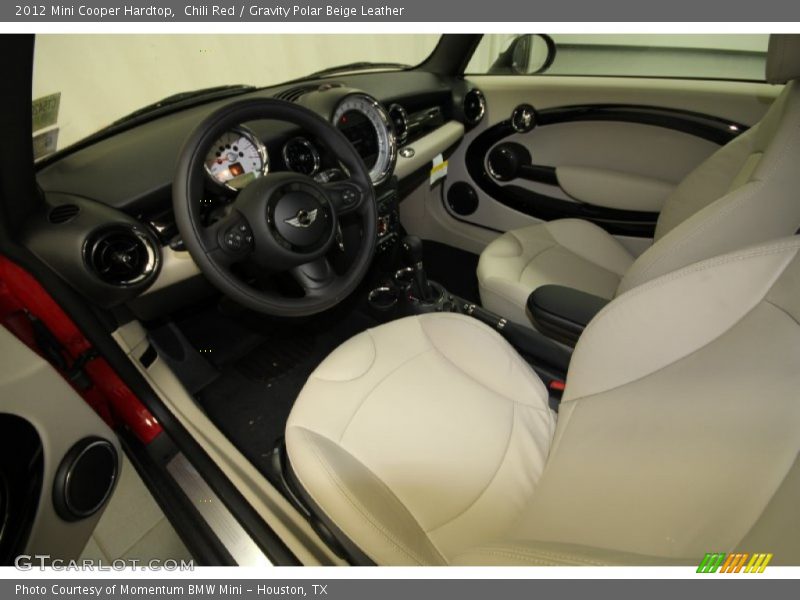 Chili Red / Gravity Polar Beige Leather 2012 Mini Cooper Hardtop